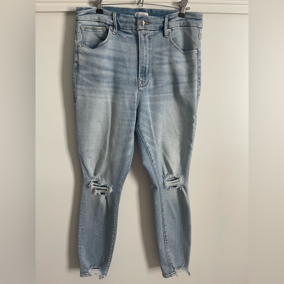 Good American Skinny Blue Distressed Jeans - Picture 5 of 12